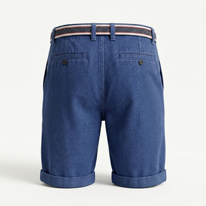 <b>Men</b>’s Casual Denim Shorts – 100% Cotton Wide Leg Fit, Blue & Private Label Available - Product Image 2