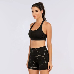 Pantalones cortos de gimnasio para mujer, pantalones cortos de entrenamiento para correr, 100% de poliéster, cintura alta, transpirables, sin costuras, para entrenamiento, Yoga, para mujer - Product Image 4