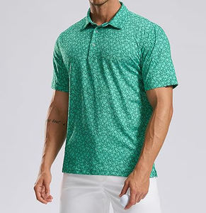 Hombres de alta calidad para Polos personalizados transpirables Anti-Pilling Color sólido tejido de punto Casual diseño liso al por mayor - Product Image 5