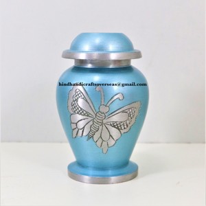 ภาชนะใส่เถ้ากระดูกขนาดเล็กที่มีการแกะสลักใบเมเปิ้ลภาชนะโลหะขนาดเล็กที่เป็นของที่ระลึกของมนุษย์ขี้เถ้าศพของเด็กทารกโดยตรงจากอินเดีย - Product Image 5
