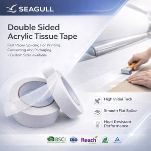 Ruban adhésif double face en papier <span class=keywords><strong>de</strong></span> soie pour l'assemblage <span class=keywords><strong>de</strong></span> films et <span class=keywords><strong>de</strong></span> papiers dans le processus d'impression et <span class=keywords><strong>de</strong></span> conversion - Product Image 1