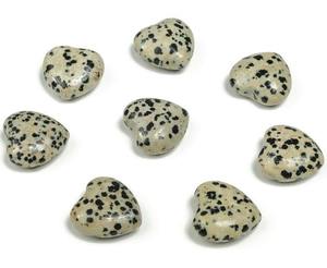 Exportador indio de piedra en forma de corazón de jaspe dálmata natural para trabajo de Reiki y energía disponible en calidad y precio de exportación - Product Image 3