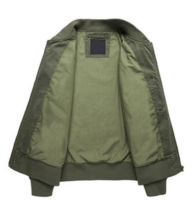 Chaqueta Bomber Unisex, Delgada, Cortavientos, de Forro Polar, Poliéster/Algodón, Informal, para Invierno, Transpirable - Product Image 4