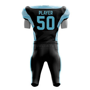 ชุดยูนิฟอร์มฟุตบอลอเมริกันผ้าโพลีเอสเตอร์100% สำหรับผู้ใหญ่ชุดกีฬาแบบระบายอากาศได้ชุดเสื้อผ้าแขนสั้น - Product Image 2