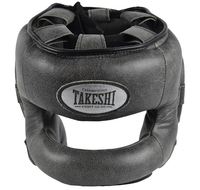 Protector de Cabeza de Boxeo de Cuero Vacuno Genuino de Alta Calidad, Diseño de Logotipo Personalizado, Barra Protectora Nasal, Equipo de Lucha MMA TAKESHI, Color Personalizado