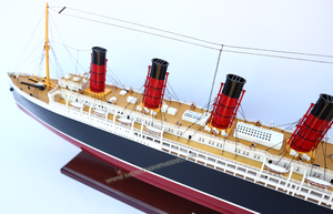 Modèle de navire RMS Lusitania / Modèle de bateau en bois / Modèle de navire de croisière artisanal - Product Image 3