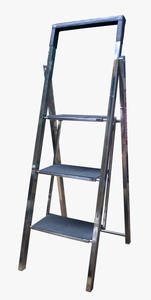 <b>Portable</b> Aluminum Folding <b>Step</b> Ladder with Extra Wide Anti-Slip Platform for Household and Maintenance Use - Product Image 3