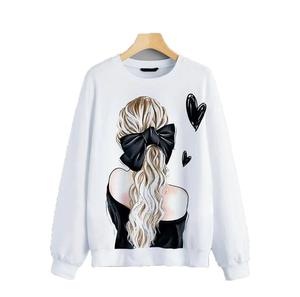 Sweat-shirt imprimé décontracté pour femmes Sweat-shirt ample de grande taille Sweatshirts pour femmes imprimés personnalisés et vierges - Product Image 1