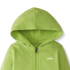 Sweat à capuche à fermeture éclair pour filles avec tissu confortable et respirant, manches longues pour un ajustement décontracté / Service OEM, prix de gros - Product Image 2