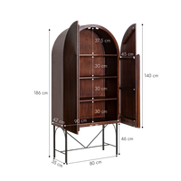 Armoire arrondie en bois de manguier Julio