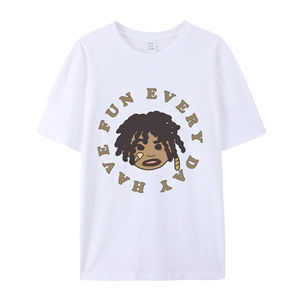 Ropa de calle, camisetas personalizadas de alta calidad para hombre, camisetas gráficas sublimadas de algodón con estampado orgánico, venta al por mayor, Color sólido personalizado - Product Image 4