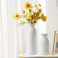 Lot de 2 vases à fleurs modernes en métal aluminium pour hôtels vaisselle de salle de séjour pot de fleur fabricant en gros exportateur