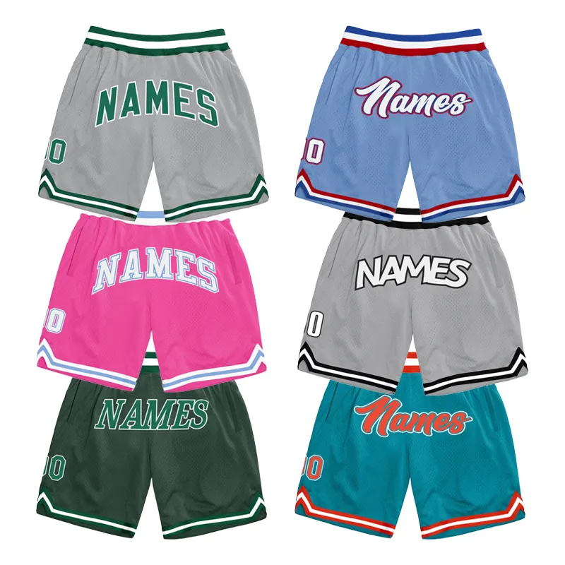 Conjunto de shorts com nervuras para homens, calças de ginástica personalizadas com estampa de sublimação de 7 polegadas para corrida