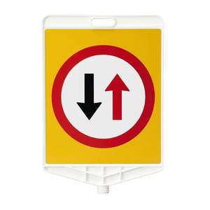 Señal de Tráfico Reflectante Rectangular, Impresión a Doble Cara, Señal de Ceda el Paso al Tráfico en Contravía, para Advertencia de Seguridad Vial - Product Image 1
