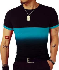 Camiseta informal para hombre de alta calidad 100% algodón de secado rápido patrón sólido y estampado de logotipo 230 GSM Jersey al por mayor - Product Image 1