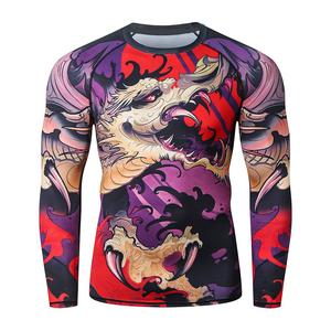 Rashguard de MMA Unisex de Manga Larga, Todos los Tamaños, Fabricación Profesional, Precios al por Mayor, 100% Poliéster, Secado Rápido, Antibacteriano - Product Image 1