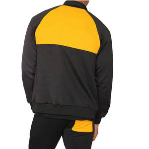 Two Pcs Men's 100% Cotton Hooded Tracksuit <b>Sport</b> Jogging Set with Team Track <b>Jacket</b> and Sweatpants - Product Image 3
