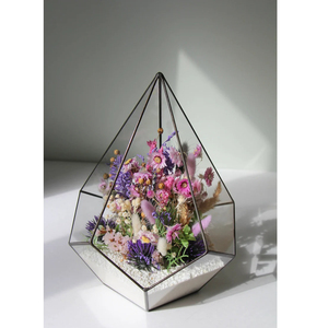 Terrario de decoración de mesa de vidrio transparente con acabado negro superventas vintage, terrario Natural de jardín de forma cuadrada de tamaño personalizado - Product Image 4