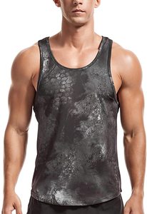 Camiseta sin mangas ajustada para hombre, chaleco de poliéster con estampado de sublimación, OEM puro - Product Image 5