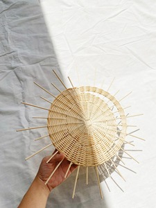 ชุดผ้าทอหวายสำหรับตกแต่งผนังสไตล์วินเทจสไตล์บ้านทอ4ชิ้นงานแฮนด์เมดจากเวียดนาม - Product Image 6