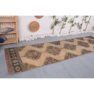Classique Beige marron Vintage tapis turc 3 X 10.9ft Boho plat tissage Jute tapis pour salon Patchwork motif Latex support - Product Image 3