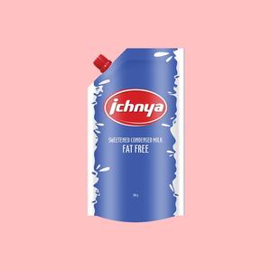 Ichnya Lait concentré sucré sans gras en sachet 300g, longue durée de conservation - Product Image 1
