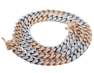 Totalmente helado S925 plata esterlina con cadena de eslabones cubanos de diamante Moissanite para Hombres estilo de lujo - Product Image 2