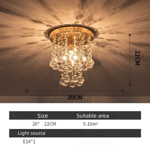 Hiện đại sắt pha lê Chất liệu <span class=keywords><strong>LED</strong></span> trần Lights đối với Home hành lang phòng ngủ đèn ánh sáng - Product Image 6