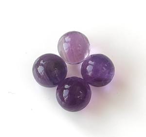 Esfera de bolas redondas de amatista genuina de 9mm, cuentas individuales sin perforar, joyería DIY, piedras preciosas, amatista suelta Natural de alta calidad - Product Image 2