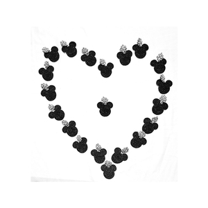 Hot Selling Stylish <b>Black</b> Mickey Mouse Inspired <b>Stud</b> <b>Earrings</b> for Women Girls Cute Classic Star Shape Pearl Diamond Main Stone - Product Image 2