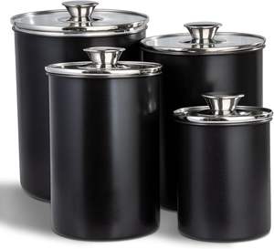 Ensemble de bidons en acier moderne avec joints hermétiques pour la fraîcheur - Product Image 3