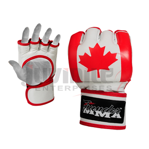 Guantes Mma de Palma abiertos de medio Dedo de cuero de vaca de alta calidad profesional Fabricantes OEM de guantes de boxeo en Pakistán - Product Image 2
