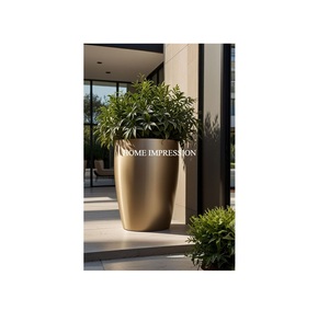 Recién llegado minimalista, macetas de flores artificiales, diseño de tendencia, flor colgante ecológica chapada en cromo dorado hecha a mano - Product Image 1