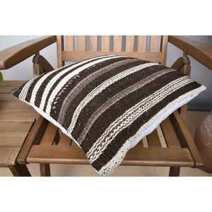 พรมขนแกะ kilim สีเบจลายละเอียดขนาด18X18นิ้วหมอนแบบวินเทจเทคนิคทอ - Product Image 4