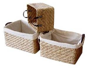 ตะกร้าสานจากผักตบชวา ราคาประหยัด เป็นมิตรกับสิ่งแวดล้อม พร้อมหูหิ้วสะดวกสบาย ดีไซน์วินเทจอเนกประสงค์ - Product Image 2