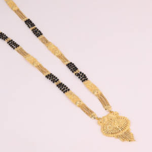 Mangalsutra chapado en oro con colgante, temporada de bodas, regalo de ocasión tradicional y especial para mujer, chapado en oro laminado - Product Image 3