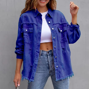 Pantheraint 2025 veste en jean de haute qualité pour femmes OEM Offre Spéciale veste en jean de couleur imprimé Technics coupe ample Style décontracté - Product Image 2