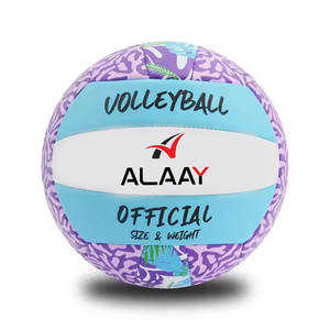 Alaay 2025 Logotipo personalizado Voleibol Nuevo diseño Colorido Material de cuero de PVC Pelota de entrenamiento en tamaños 5 4 3 2 - Product Image 1