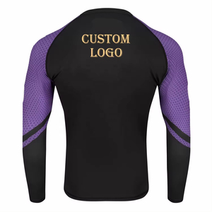 Logo personnalisé de haute qualité Rashguard respirant Jujitsu vêtements d'entraînement chemise compressée avec manches complètes quantité minimale de commande bas utilisation courte MMA - Product Image 2