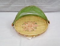 Couvre-aliments en bambou naturel écologique de couleur verte, vaisselle de cuisine, 100% bambou, haute qualité, certifié CE/EU