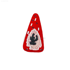 Broderie à la main indienne personnalisée à la mode épingles à cheveux perlées accessoire de cheveux en tissu avec un design perlé unique - Product Image 5