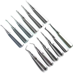 Elevador de Raíces Dentales Manual de Acero Inoxidable, Juego de Instrumentos Quirúrgicos Autoclavables, Certificado CE Clase I, Empuñadura Acolchada de Lujo - Product Image 1