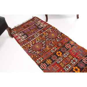 Tapis turc 2,4x15,4 pi (72x470 cm), tapis vintage rouge du sud-ouest - Product Image 1