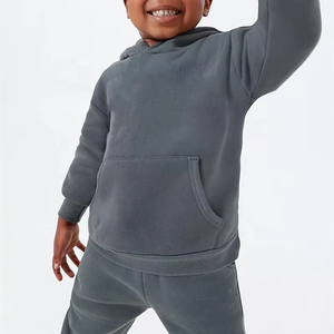 Venta al por mayor de alta calidad niños Jogger chándal personalizado Unisex algodón 2 piezas conjunto nuevo diseño 100% algodón polar Unisex niños traje - Product Image 1