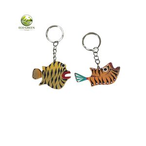 <b>Decorative</b> Hand Painted Wooden Fish Animal Ornament for Christmas Tree and Rustic <b>Wall</b> <b>Decoration</b> - Product Image 6