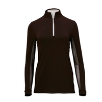Hauts de base pour femmes équestres de qualité supérieure pour l'équitation, antibactériens, respirants, en tissu spandex/polyester, coupe ajustée