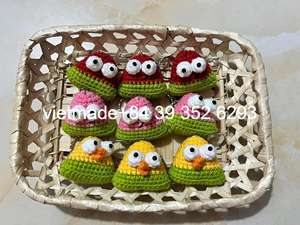 Precio al por mayor hecho a mano pequeño adorable aguacates relleno fruta Amigurumi muñeca ganchillo llavero mejor Navidad cumpleaños regalo juguete - Product Image 5
