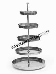 Soporte decorativo para pasteles de estilo único chapado en oro de 3 capas, soporte para pasteles de lujo, exhibición de cupcakes, platos para servir aperitivos dulces a la venta - Product Image 4