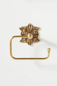 Porte-papier hygiénique mural classique en laiton pour un décor de salle de bain élégant - Product Image 2