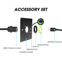 Paire de connecteurs USB 3.0 étanches durables IP68 M20 avec boîtier en nylon PA66 pour PC et applications automobiles